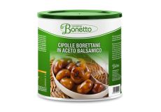 BONETTO Cipolle Borettane aceto bals Blik 2,65 Kg