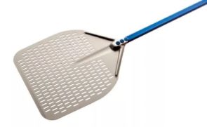 GI METAL A-37RF Pala pizza rettangolare forata alluminio anodizzato 36x36cm/150cm FIX